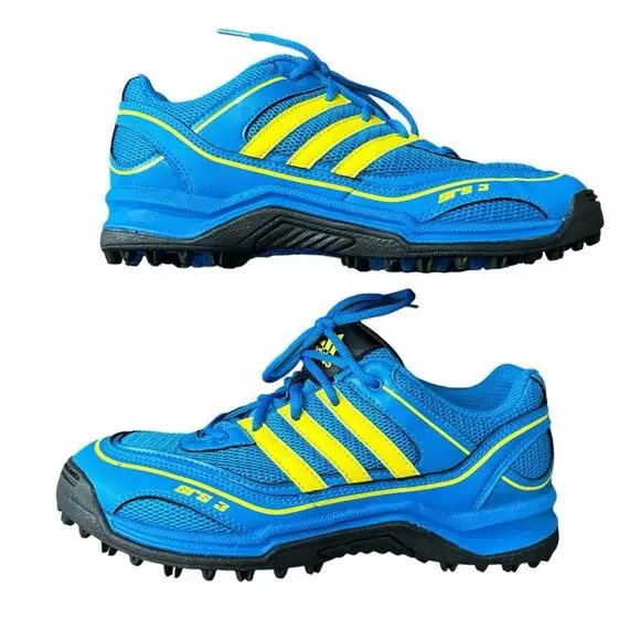 Adidas SRS.3 Blue Yellow Unisex Field Hockey Shoe M6.5 W8 NWT - Picture 4 of 9